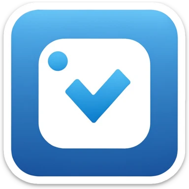 Provide Instagram blue tick verification logo as a text format sticker