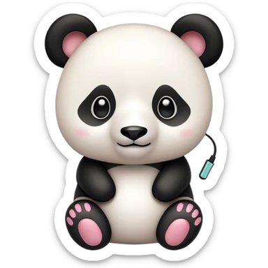 Panda with AirPods  sticker