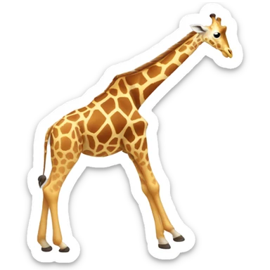 giraffe doing a cartwheel sticker