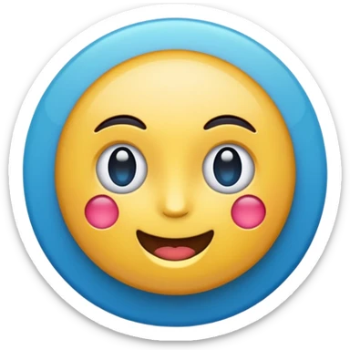 Emoji de verificación azul de tik tok pero que no salga la puntita de la verificación de la tilde que salga todo redondo  sticker