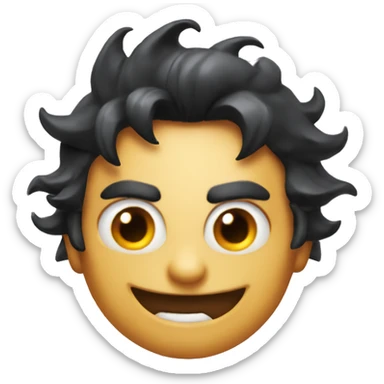 Freaky devilish smirk sticker