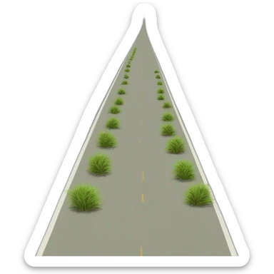 Rolling Tumble weed empty road sticker