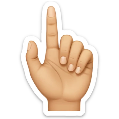 A fisted hand with the thumb between the index finger and middle finger sticker