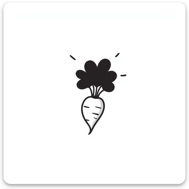 hand-drawn doodle radish sticker