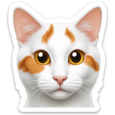 Turkish Van Cat White And Orange  sticker