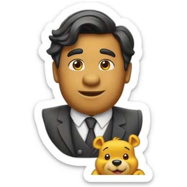 banker winnie the pooh sticker