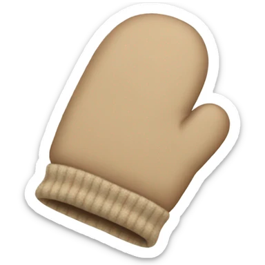 Beige mittens sticker