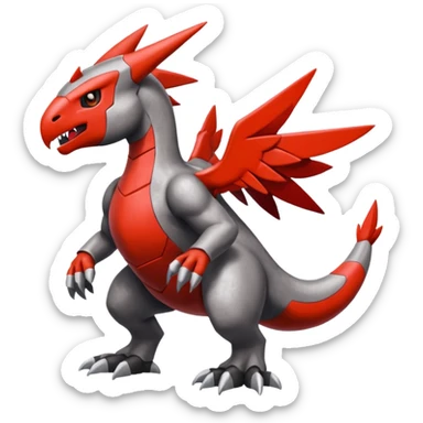 Skarmory-Guilmon-Rhyperior-Herdier-fusion (full body) sticker