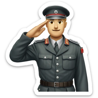 German classical 1940 soldier saluting sticker
