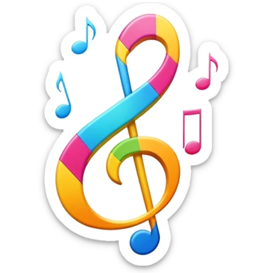 Question mark with musical notes for 'What Do You Mean' song sticker