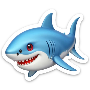 Tiburón con ojos de corazon sticker