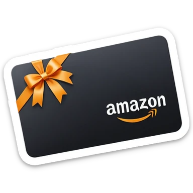 black gift card with logo amazon sticker
