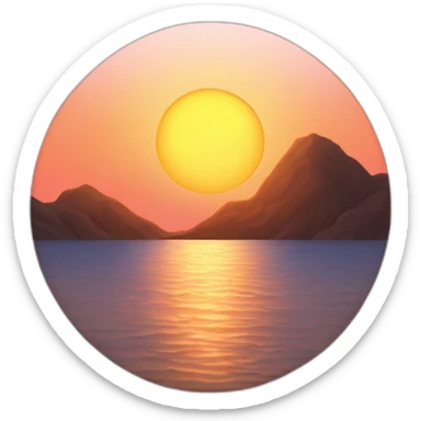 setting sun sticker