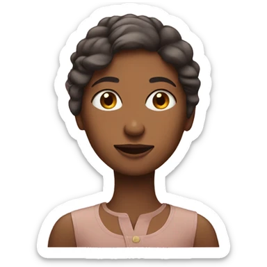 Woman starting to grow beard sticker