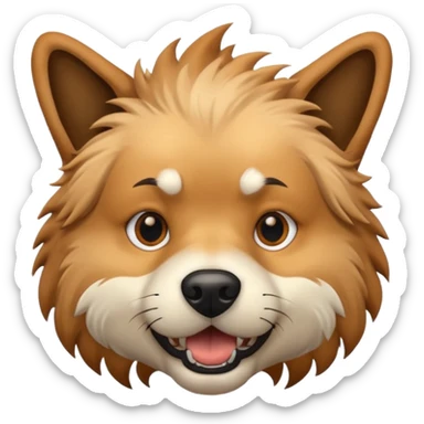 Exploding dog head sticker