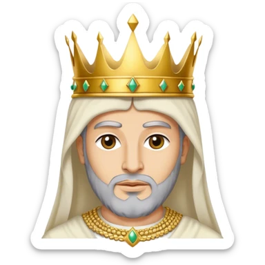 middle east king in white skin with crown sticker