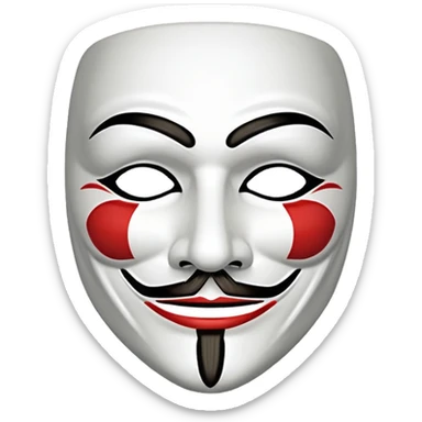 Guy Fawkes mask sticker