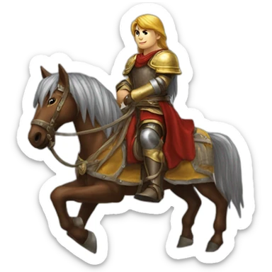 man on a horse from heroes of might and magic 2 sticker