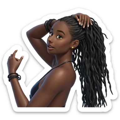 girl in ocean swimsuit sticker