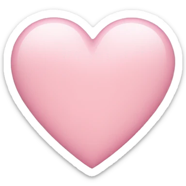 light pink heart sticker