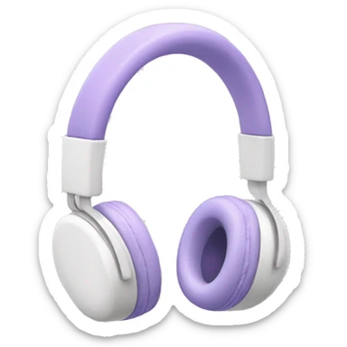 white headphones with lavender bows on the side sticker