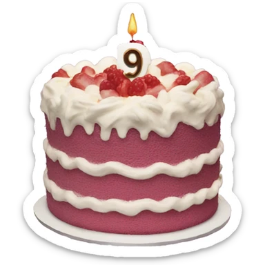 Cake with a 95 sticker