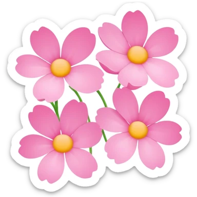 Flowers pink sticker