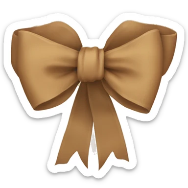 Tan bow sticker