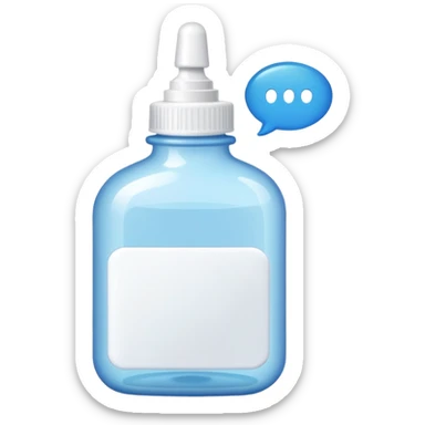 glue bottle with chat bubble sticker