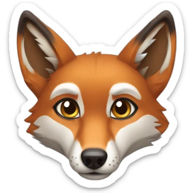 Renard et loup sticker