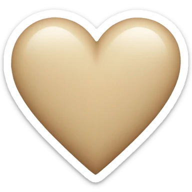beige heart sticker
