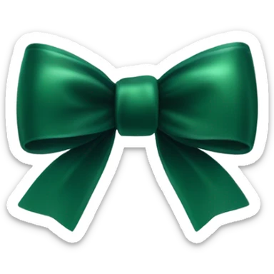 Dark green bow sticker