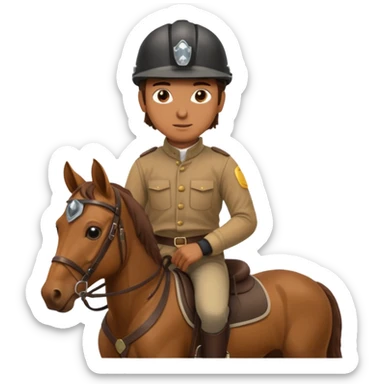 a man Horse Riding sticker