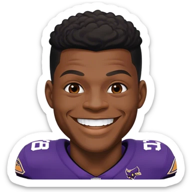 Lamar Jackson laughing sticker