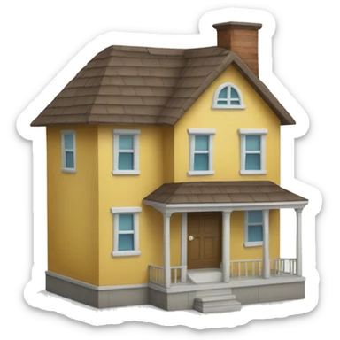 happy house going to the mall for a shopping trip sticker