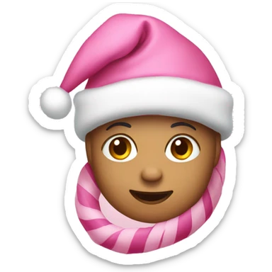 pink christmas sticker