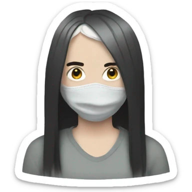 billie eilish with a mask on sticker