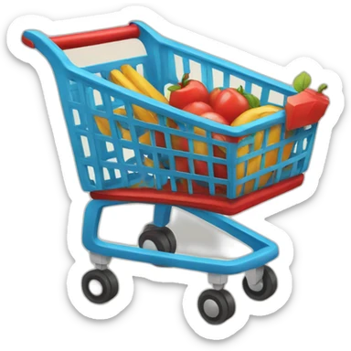 a red grocery cart sticker
