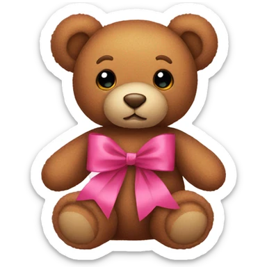 Ribbon teddy bear  sticker