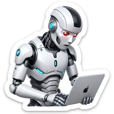 cyborg searching data sticker