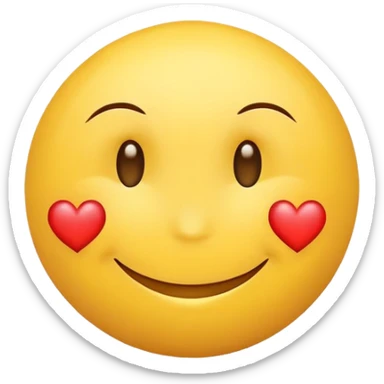 The smiley face in love sticker