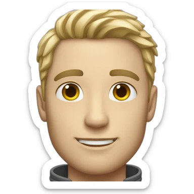 Handsome white skin hero sticker