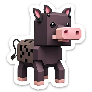 enderman minecraft chevauchant un cochon (clash royale sticker