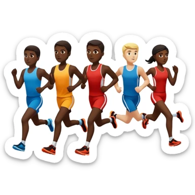 running relay  sticker