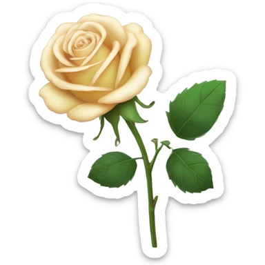 rose with stem sticker