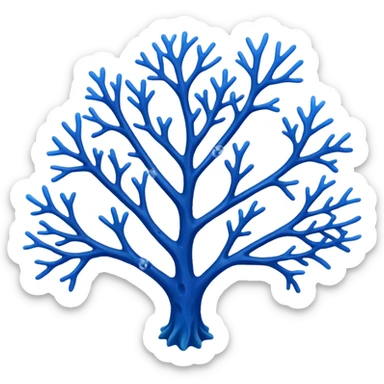 blue Coral in sea sticker
