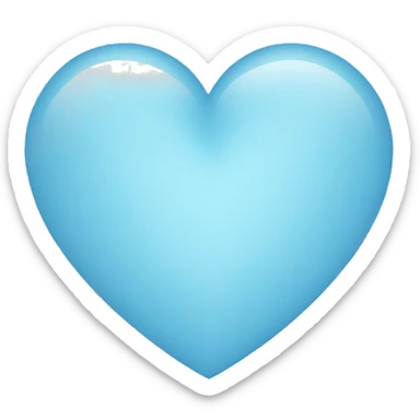 Light blue heart sticker