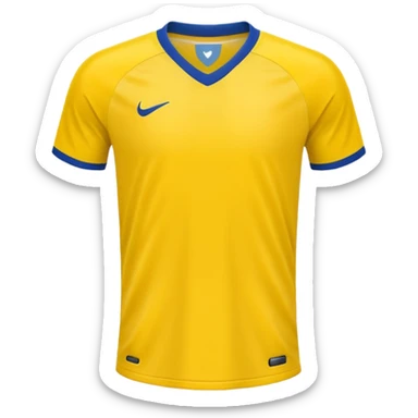solid yellow plain soccer jersey sticker