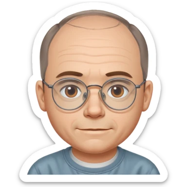 Carl from Sling Blade as an apple style emoji sticker