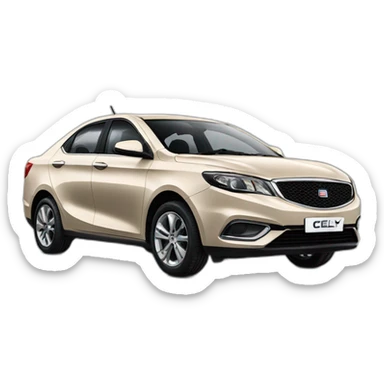 Car Geely CK beige color from the side sticker